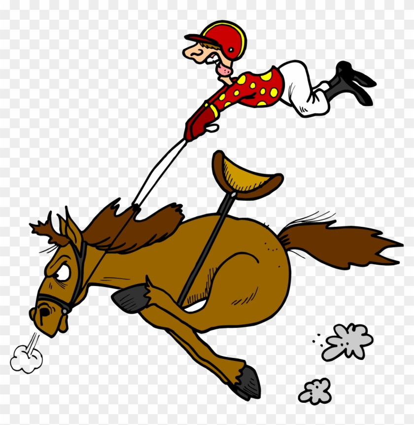 Fobc - Race Night - Cartoon Horse And Jockey - Free Transparent PNG Clipart  Images Download