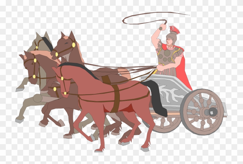 Ancient Roman Chariot Racing Clipart - Roman Chariot Racing #800070