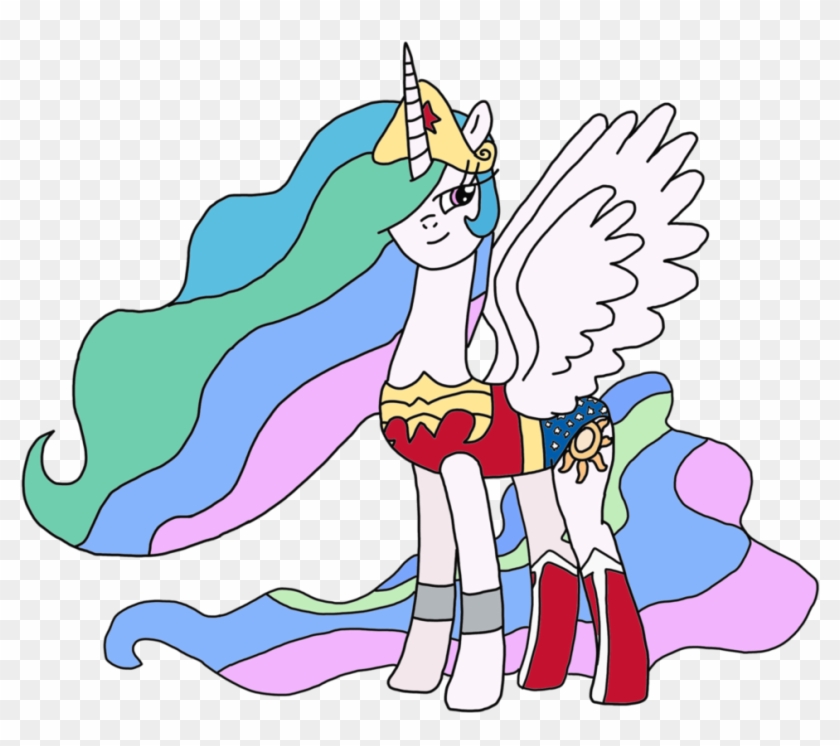 Celestia Is Wonder Womare By Supahdonarudo - Illustration #800174