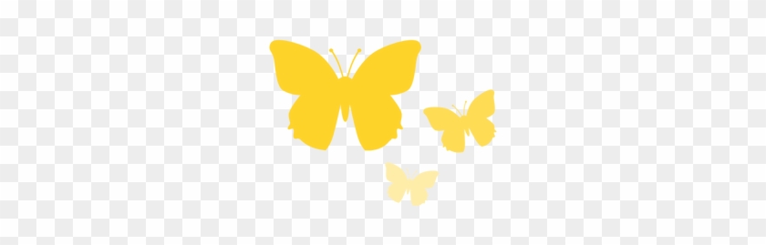 Gráficos Vetoriais De Borboletas - Yellow Butterfly Silhouette Png #800314