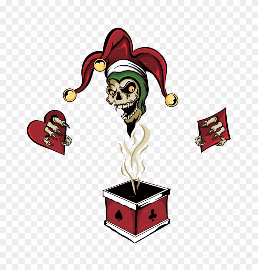 Zombie Joker Skull In A Box - Palhaço Saindo Da Caixa #800329