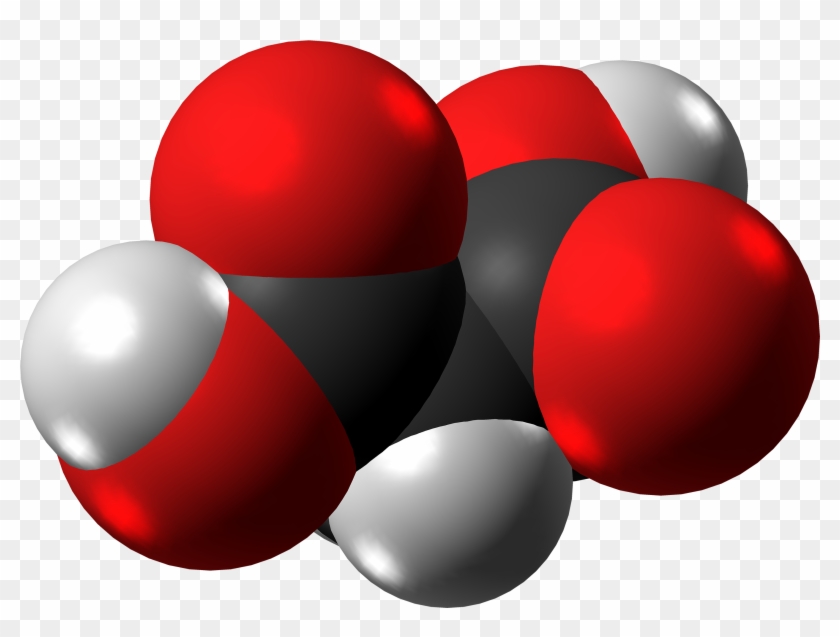 Malonic Acid Molecule Spacefill From Xtal - Sphere #800523