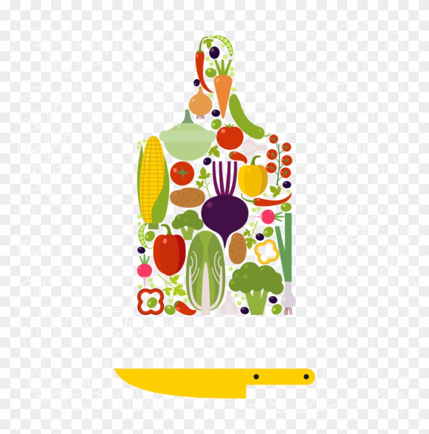Organic Food Fruit Vegetable Illustration - Organic Food Fruit Vegetable Illustration #800574