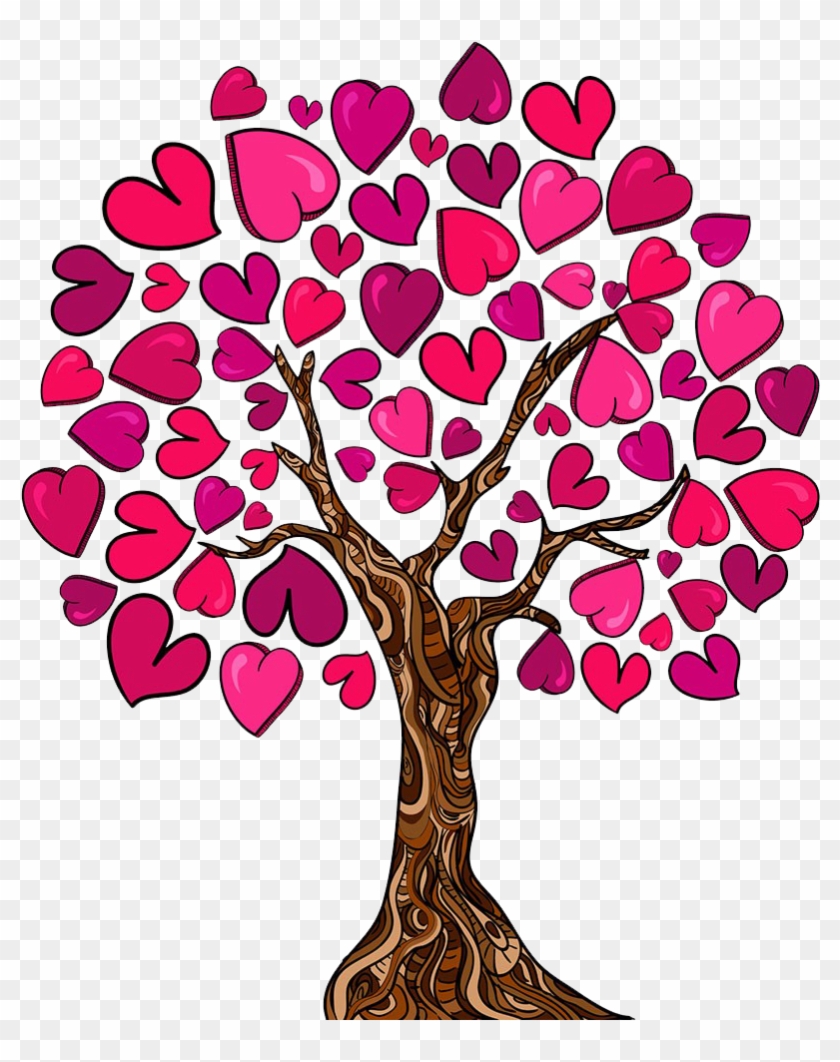 Family Tree Heart Love Clip Art - Clipart Heart Family Tree With Roots #800912