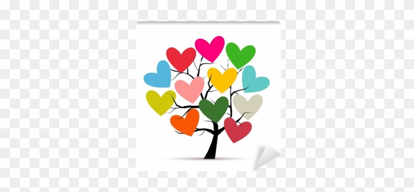 Love Tree With Hearts For Your Design Wall Mural • - Diseño De Corazones #801003