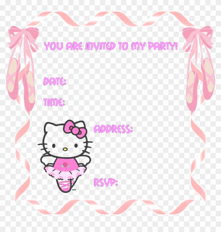 Hello Kitty Party Invitation Templates - Hello Kitty Birthday Invitation Cards #801081