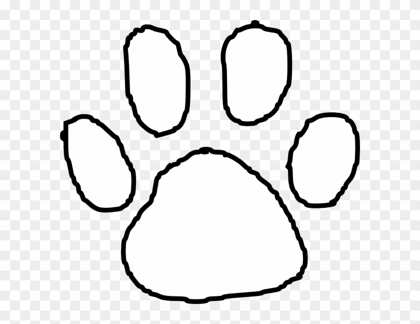 Tiger Paw Print Outline Clip Art At Clipart Library - White Tiger Paw Print #801093