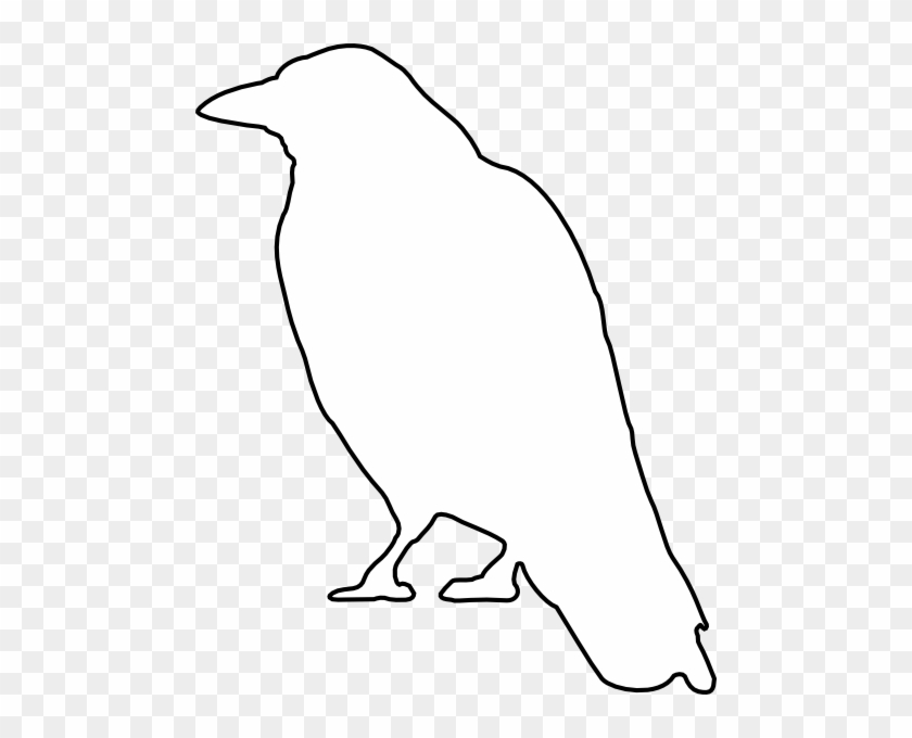 Crow Clip Art - Crow Silhouette White #801168
