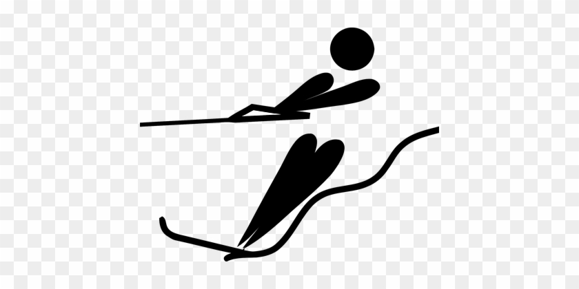 Skiing, Ski, Water, Sports, Pictogram - Water Skiing Pictogram #801308