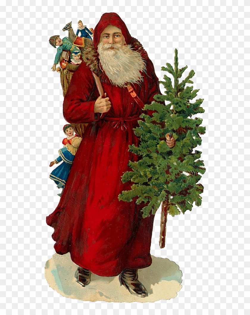 Santa Clipart Victorian - Victorian Father Christmas Clipart #801338