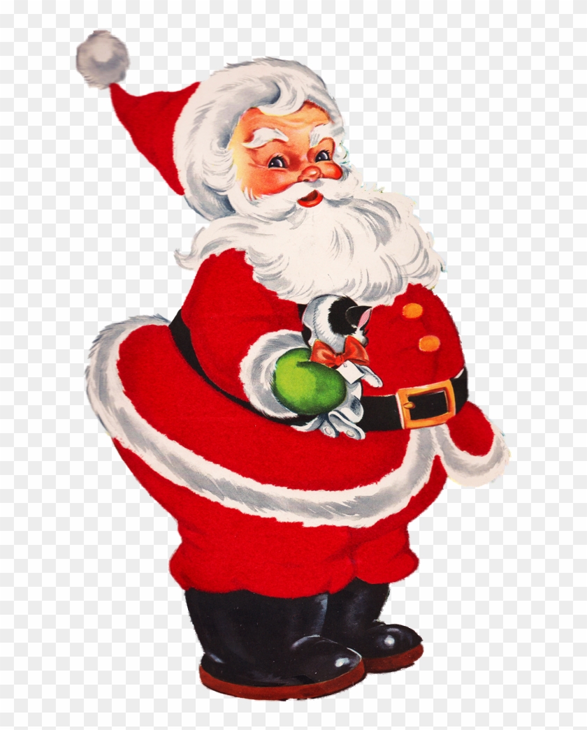 Clip Art - Vintage Santa Png #801382