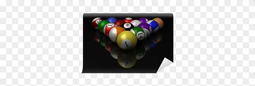 Billiard Balls Isolated On Black Background With Reflection - Metod Prinyatiya Resheniy Zapros-iii I Problema Nesravnimosti #801440