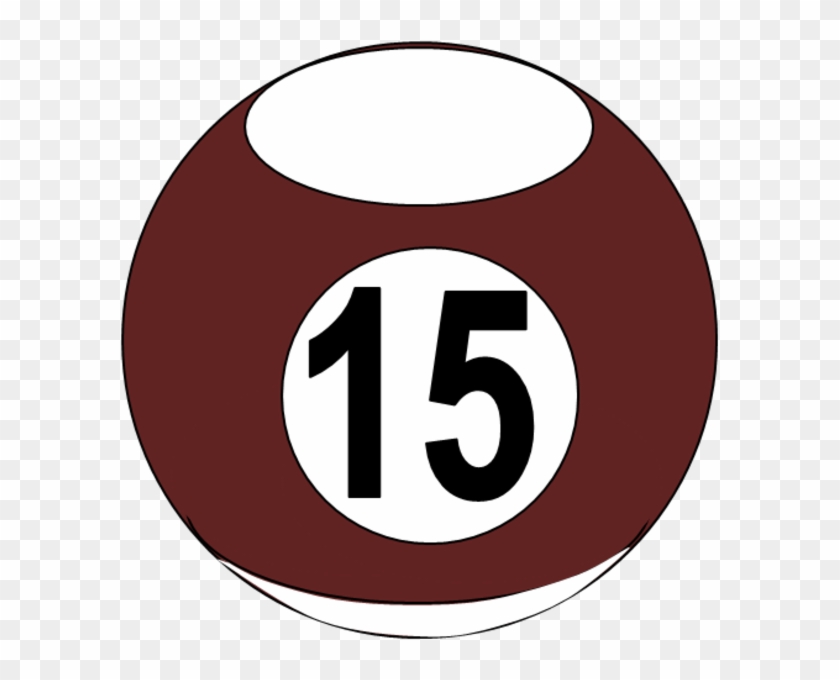 Number Clipart Fifteen - Billiard Ball 15 Clipart #801472