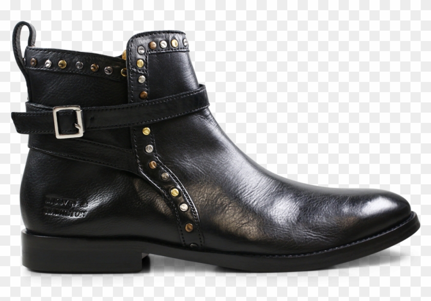 Ankle Boots Amelie 36 Black Rivets Strap Black - Bottines Melvin & Hamilton Amelie 36 Black Rivets #801585