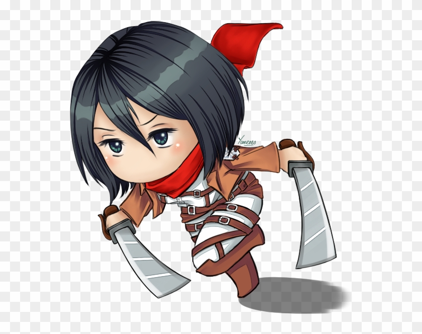 28 Collection Of Mikasa Chibi Drawing - Attack On Titan Chibi Mikasa #801628