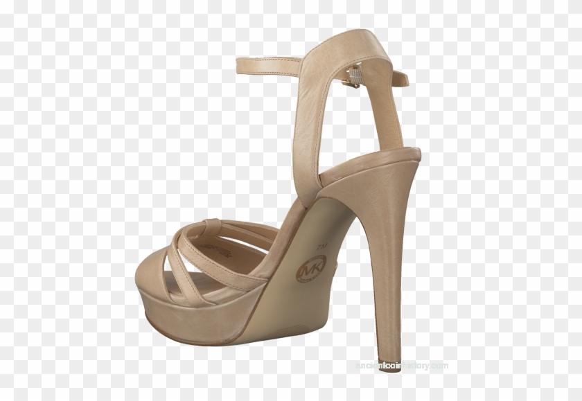 Women's Shoes Beige Michael Kors Heeled Sandals Catalina - Scarpa Michael Kors Catalina Platform #801759