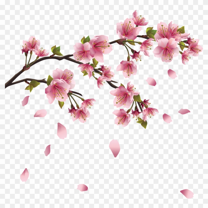 Cherry Blossom Clip Art - Fimoettout Nice Faux Leather Braid Bracelet Pink Lossom #801772