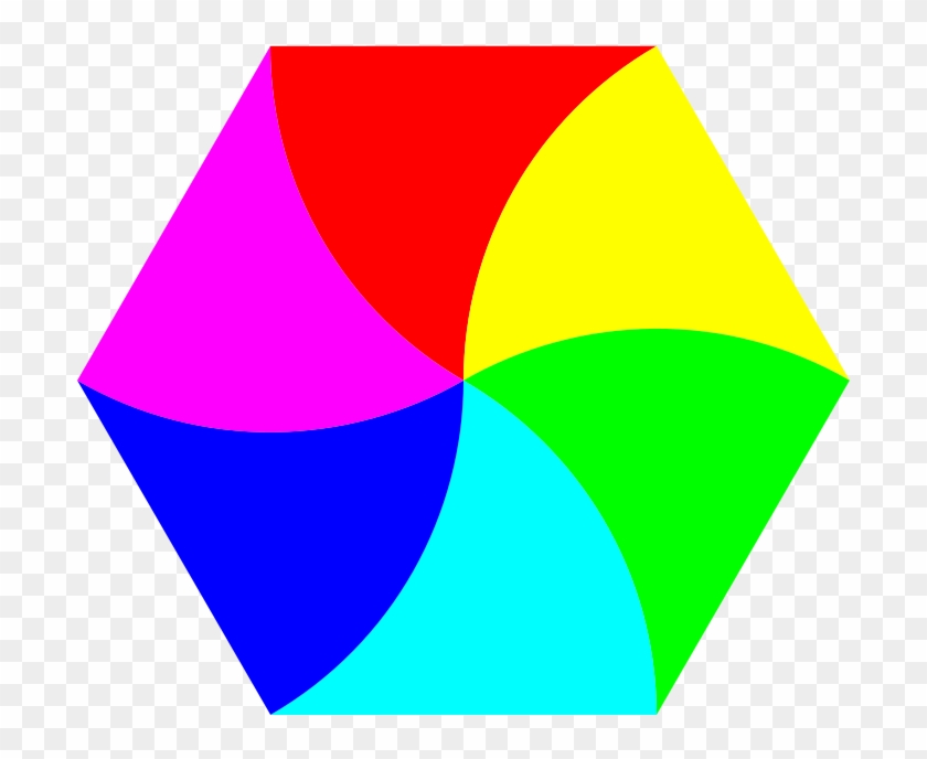 Free Swirly Hexagon 6 Color - Clip Art Of Hexagon #802245