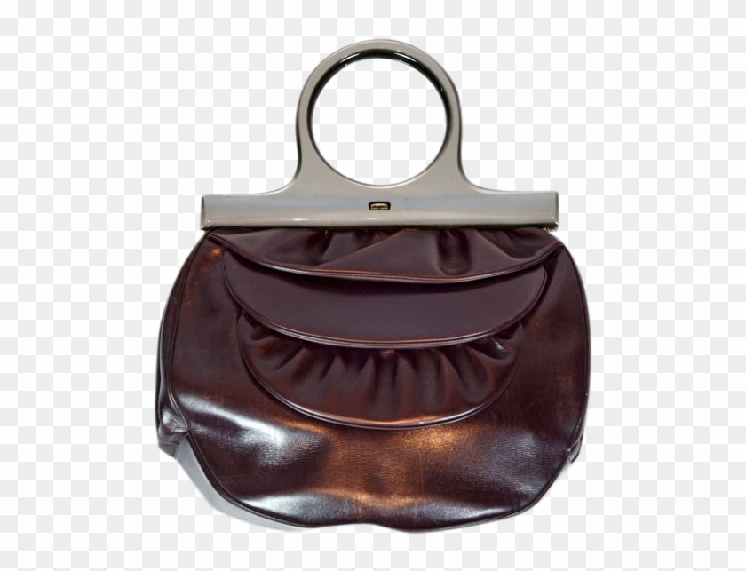 Vintage Very Rare Schiaparelli Burgundy Handbag With - Vintage Very Rare Schiaparelli Burgundy Handbag With #802400
