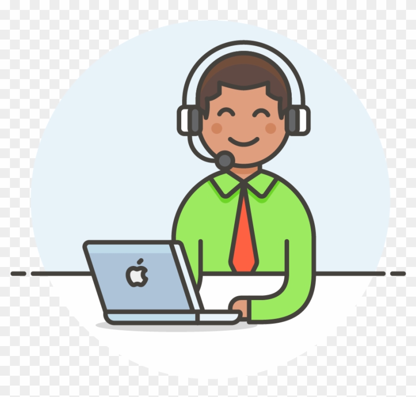 Customer Service Man Icon - Icon Customer Svg #802438