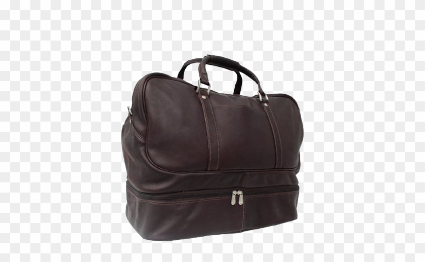 Piel Leather False Bottom Sports Bag Travel Duffles - Briefcase #802534