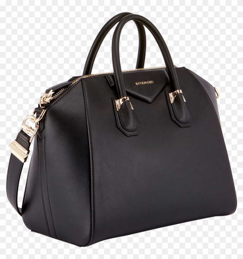Givenchy Antigona Gold Antigona Pierced Leather Black - Tote Bag #802806