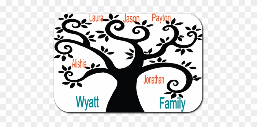 Custom Cutting Board Family Tree - Cartoon Tree With Branches #802963