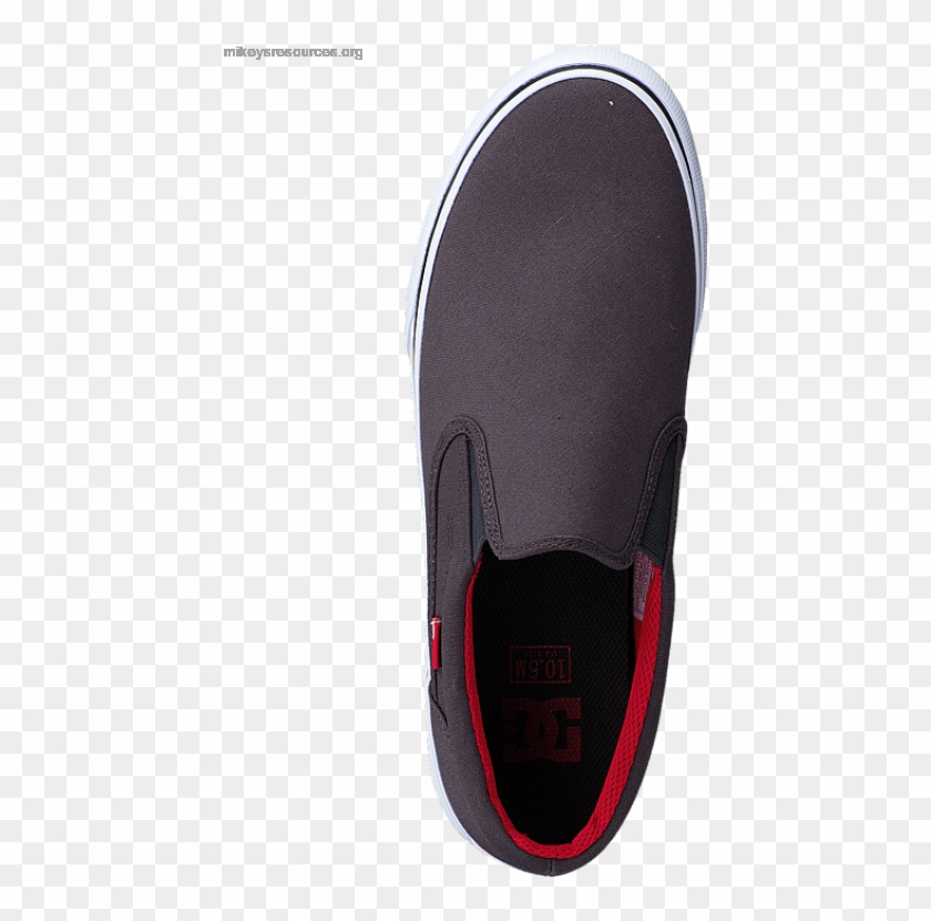 Men's Dc Shoes Dc Trase Slip On Tx Shoe Grey/black/red - Suede #802986