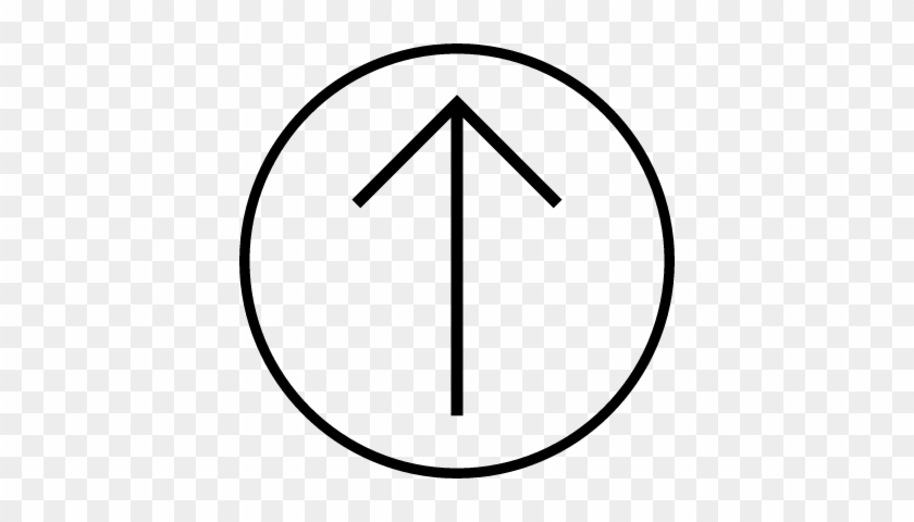 Arrow Up Inside A Circle Outline, Ios 7 Symbol Vector - Ios #803199