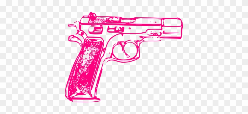 Pink Gun Clip Art At Clker Com Vector Clip Art Online - Pink Gun Clip Art #803395