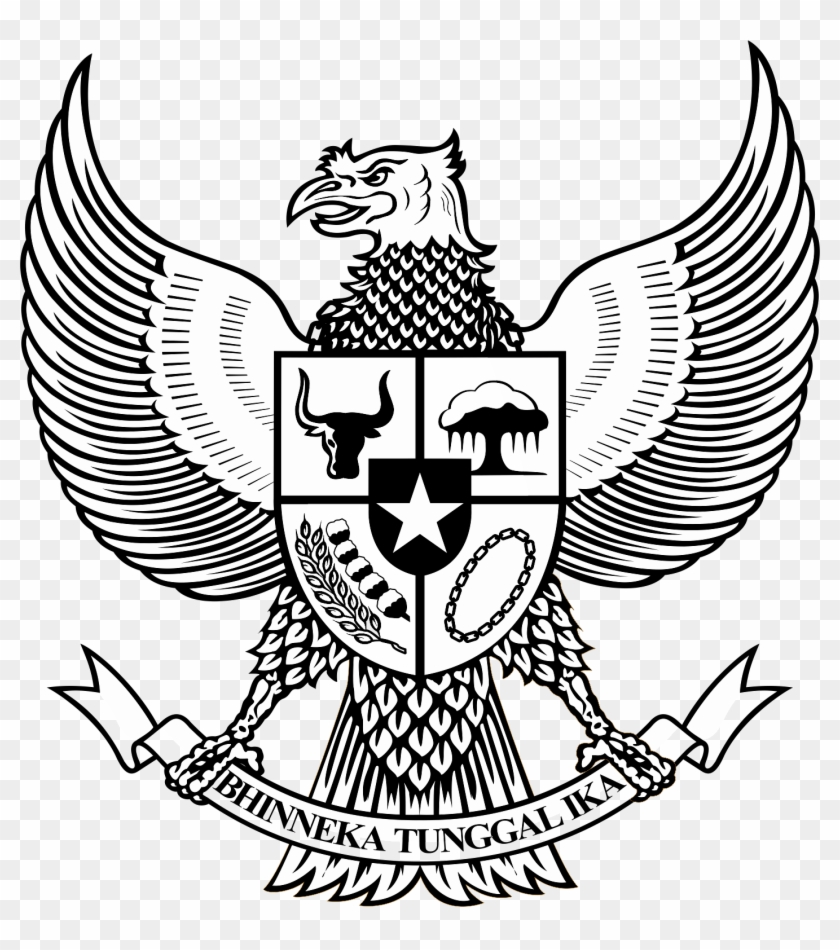 Logo Garuda Pancasila Bw Hitam Putih - National Emblem Of Indonesia #803425