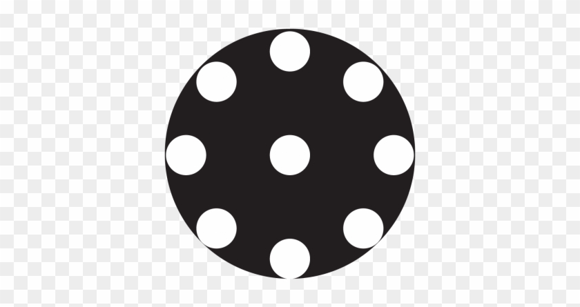 9 Circle Dots Monochrome Glass Gobo - Circle With 9 Dots #803619