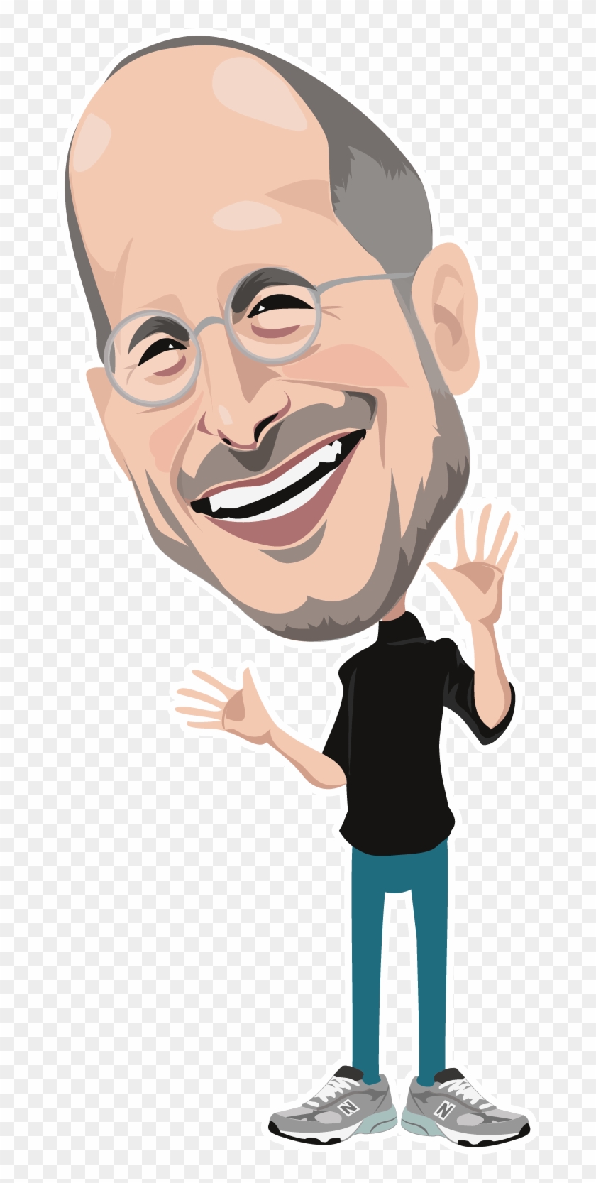 Steve Jobs Apple Cartoon Facial Expression Clip Art - Steve Jobs Png #803713