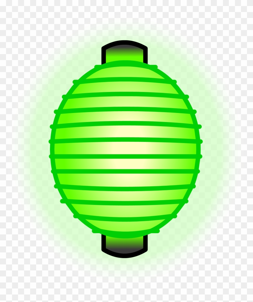 Green Paper Lantern Sprite 002 - Vector Graphics #803747