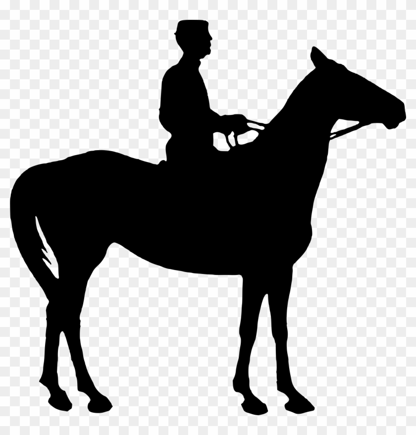 Horse And Rider Silhouette 2 - Horse And Rider Clipart #803760