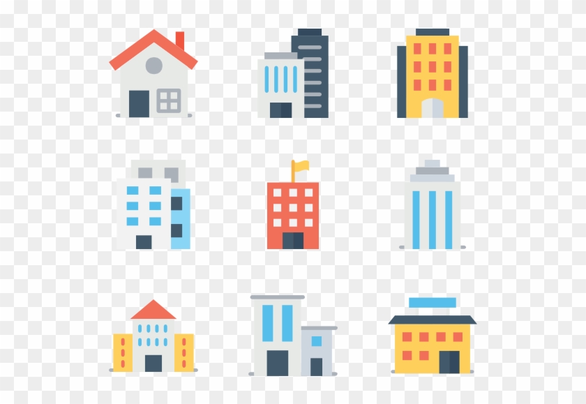 Building 16 Icons - Building Flat Png #803946