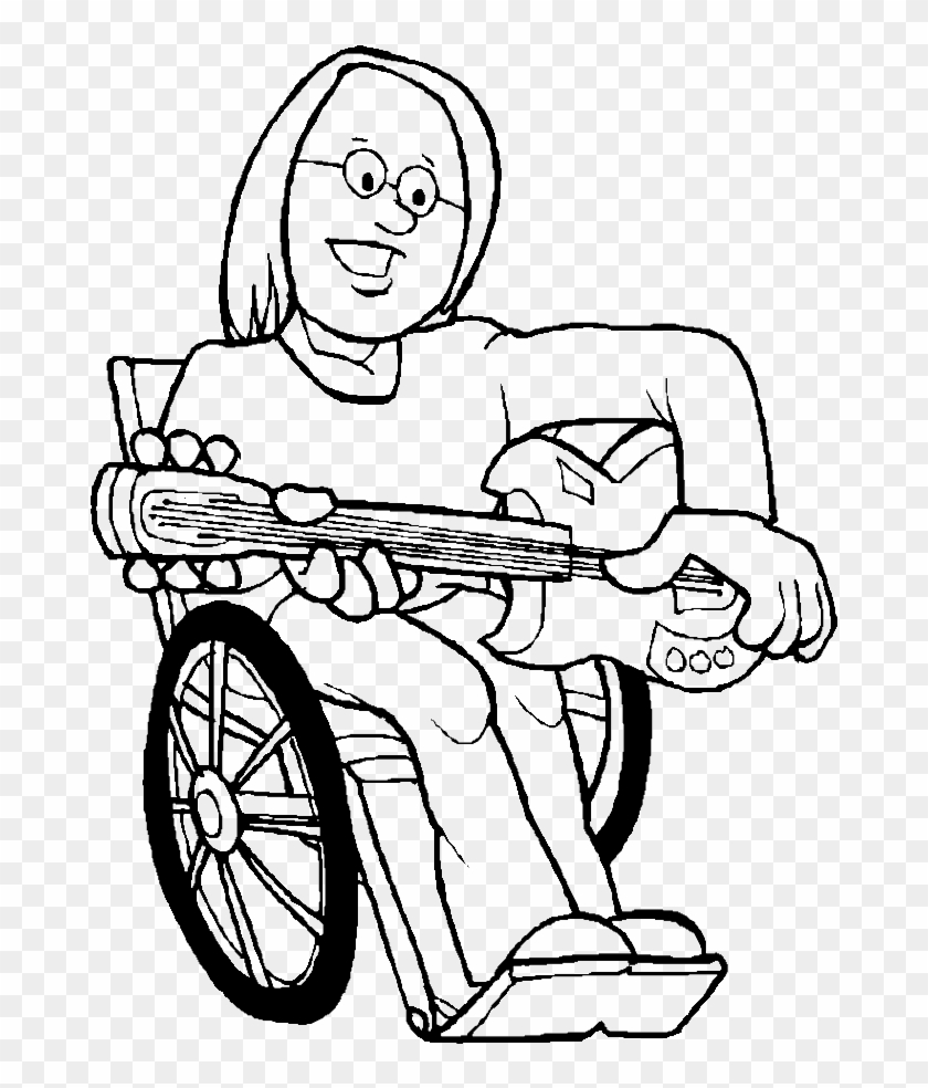 Competition Match Bowling In Disabled Day Coloring - Coloring Disability Clipart #804006