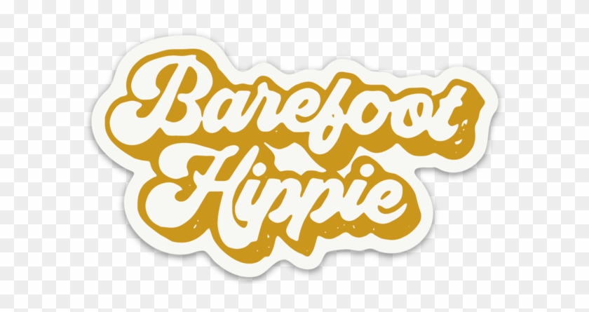 Barefoot Hippie Bumper Sticker - Bumper Sticker #804078