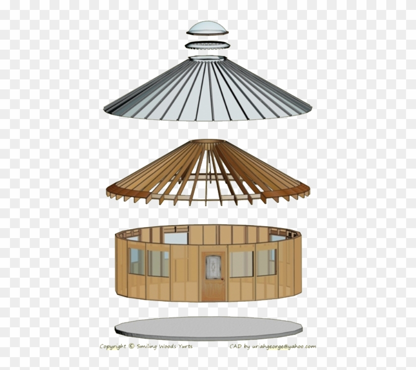 Cette Yourte Proposée Par Smiling Woods Yurts Est Fabriquée - Yurt Roof Construction #804238