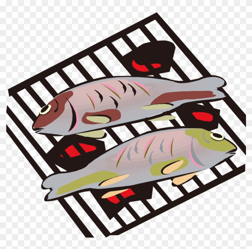 Barbecue Grill Fish On The Grill Grilling Clip Art - Barbecue Grill Fish On The Grill Grilling Clip Art #804321
