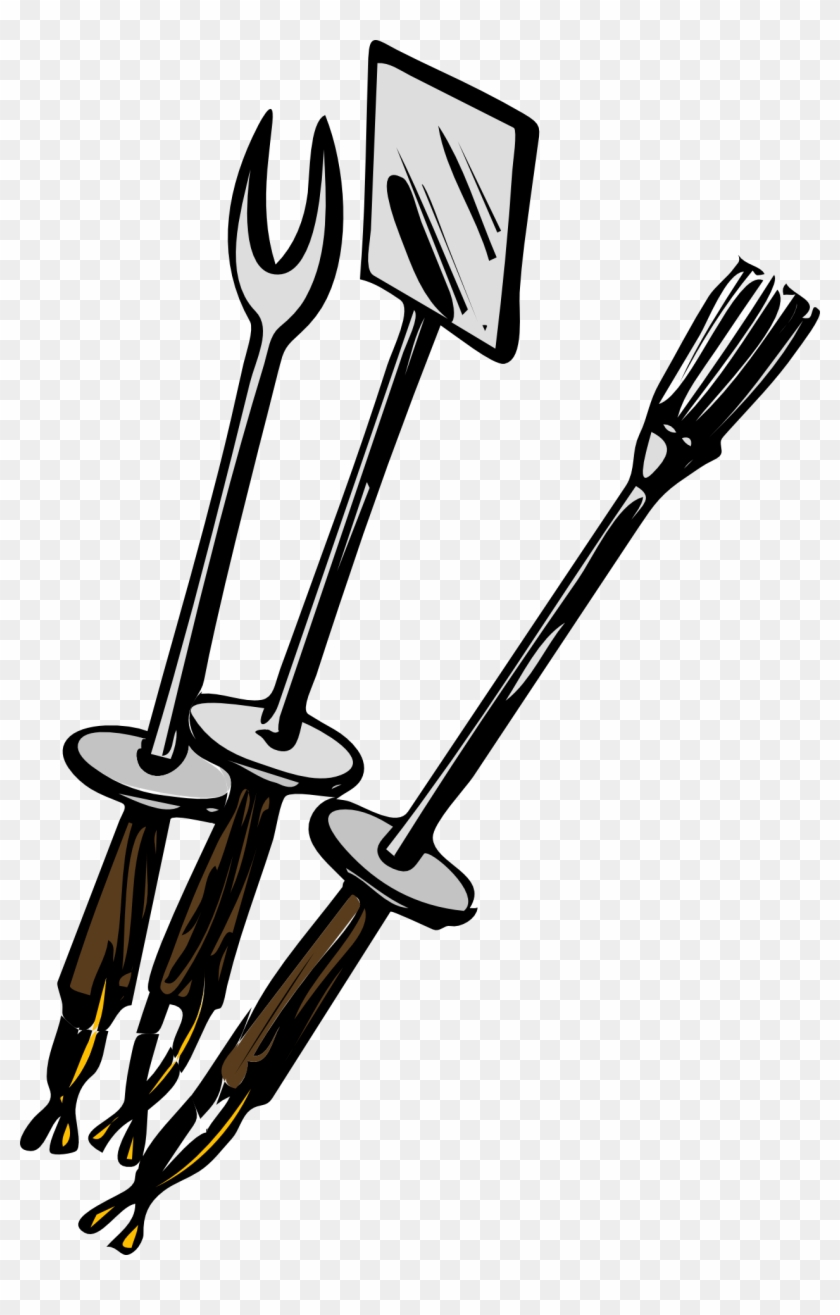 Barbecue Grill Ribs Grilling Kitchen Utensil Clip Art - Barbecue Grill Ribs Grilling Kitchen Utensil Clip Art #804347