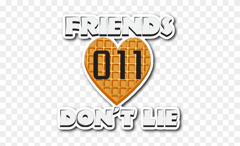 Friends Don't Lie Stranger Waffle Heart Shaped Eleven - Sticker #804334