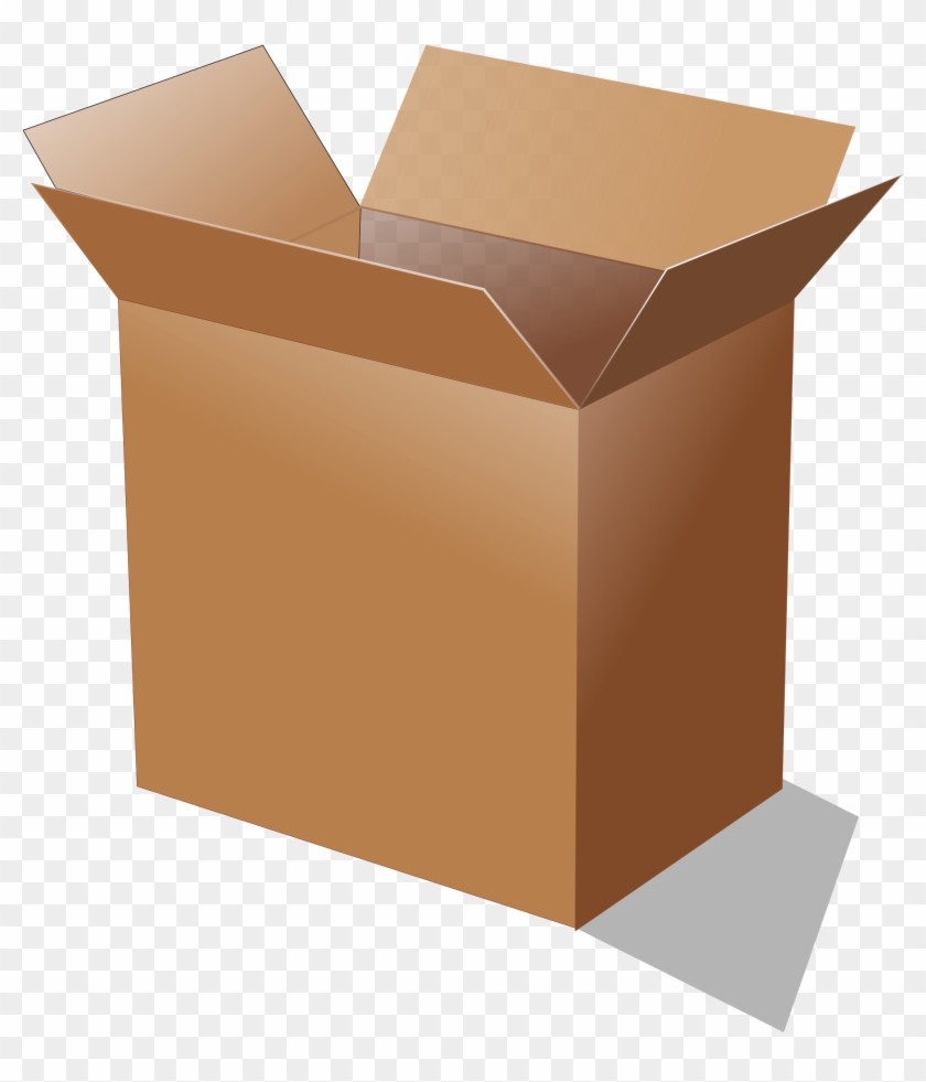 Picture Of Cardboard Box Clip Art Medium Size - Open Cardboard Box #804350