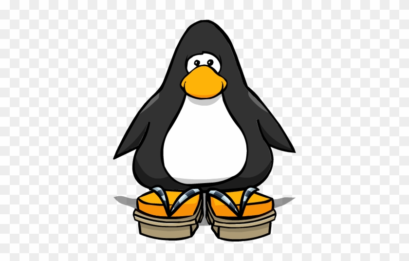 Icicle Sandals From A Player C Ard - Club Penguin Purple Penguin #804601