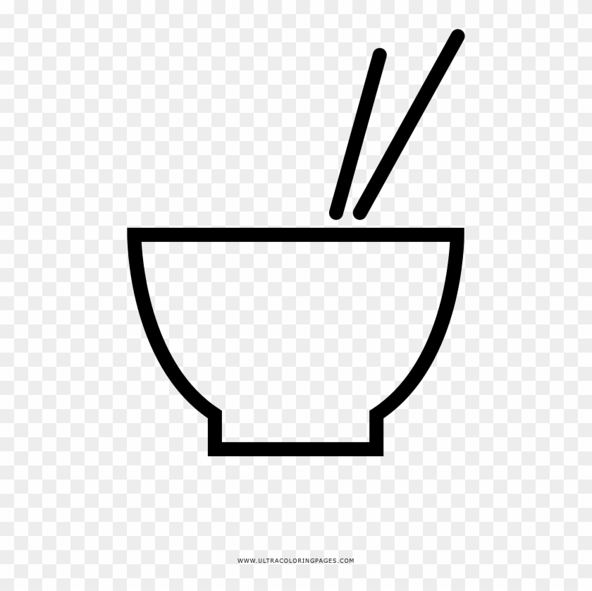 Rice Bowl Coloring Page - Bol Para Colorear #804671