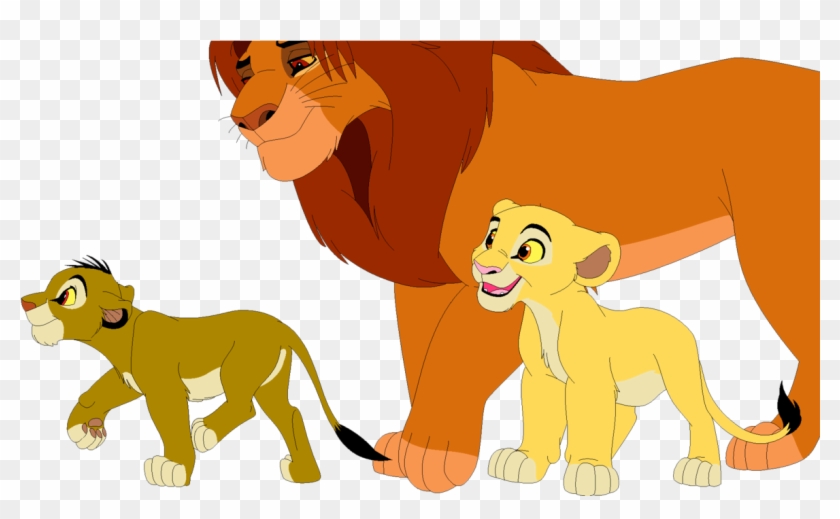 Simba, Kopa, And Akina By Nova-lioness On - Cartoon - Free Transparent PNG  Clipart Images Download