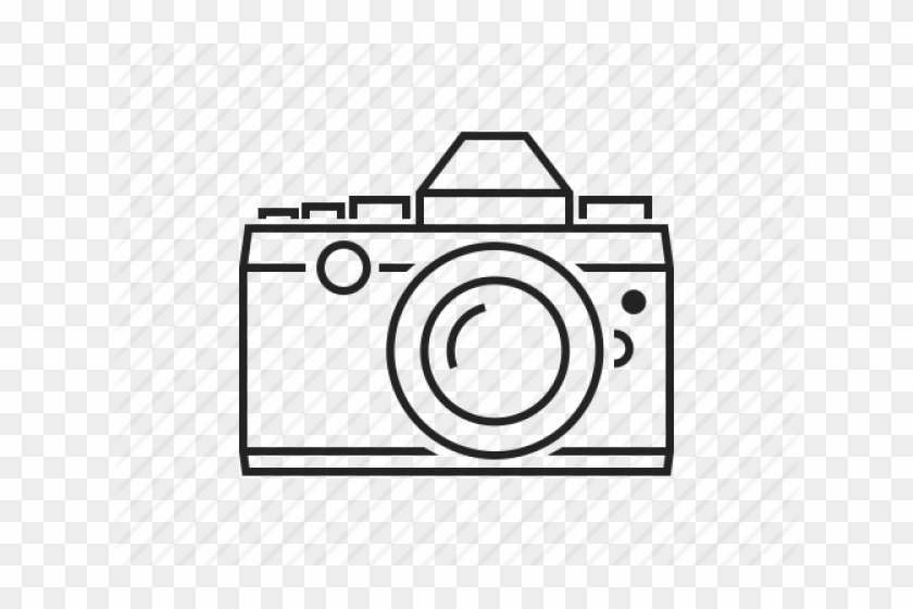 Dslr Clipart Outline - Vintage Camera Outline Png #804812