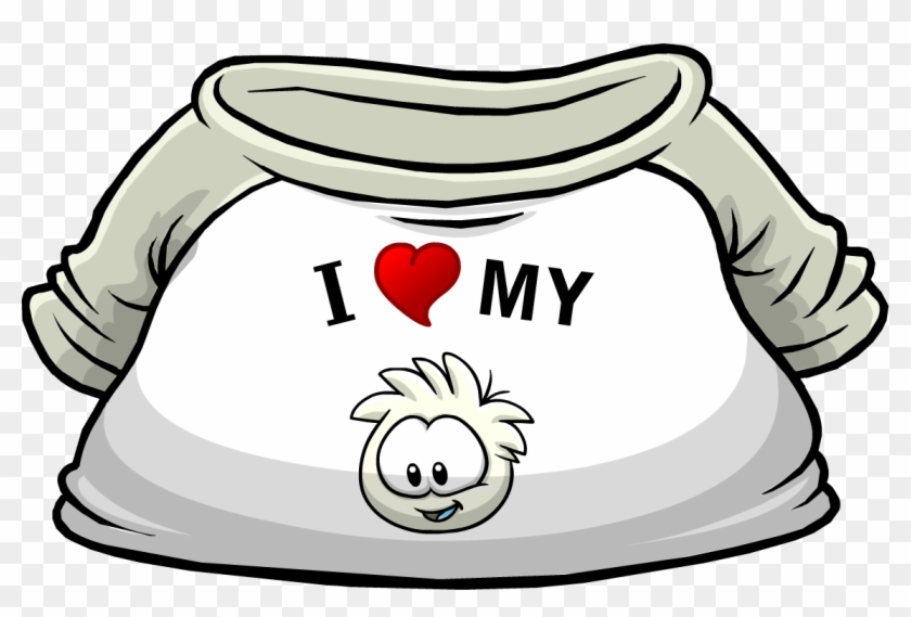 I Heart My White Puffle T-shirt Icon Fr - Club Penguin White Puffle #805061