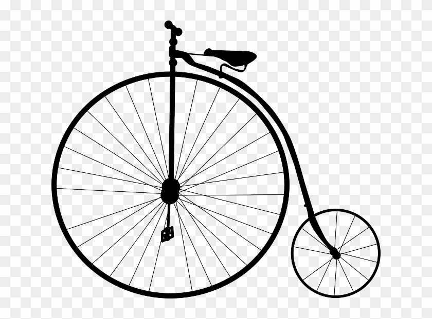Cycle Old, Silhouette, Cartoon, Bikes, Transportation, - Penny Farthing Bicycle #805083