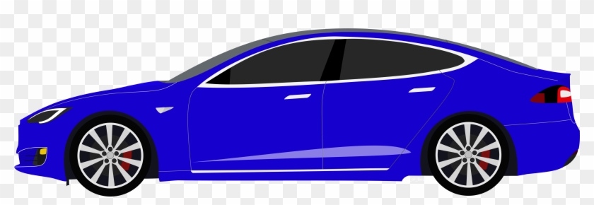 Blue Tesla Model S Clipart - Range Rover #805108